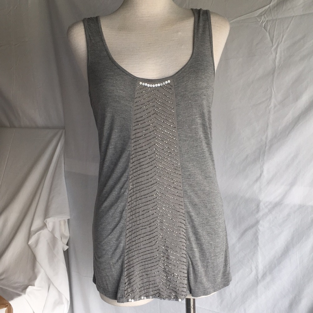 Willow and Clay gray racer back top NWOT